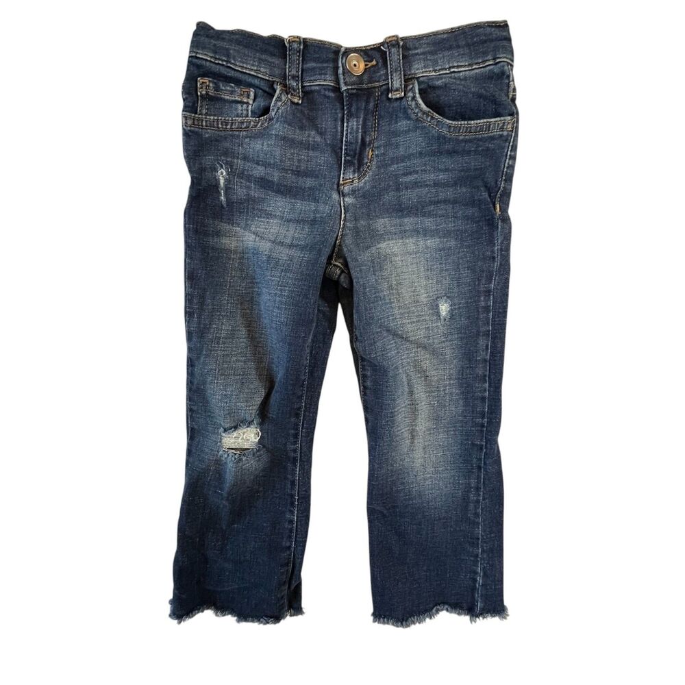 The Children's Place Jeans Girls 6 Bootcut Distressed Adjustable Waist (W22 L16)